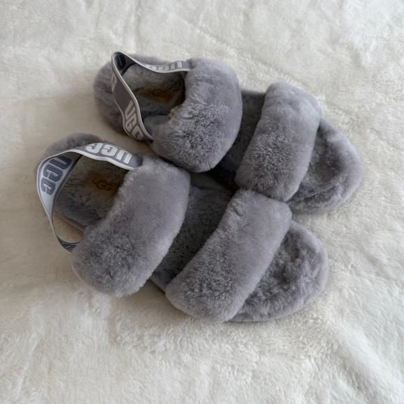 UGG Shoes - UGG Oh Yeah Slippers Gray/Purple Size 8